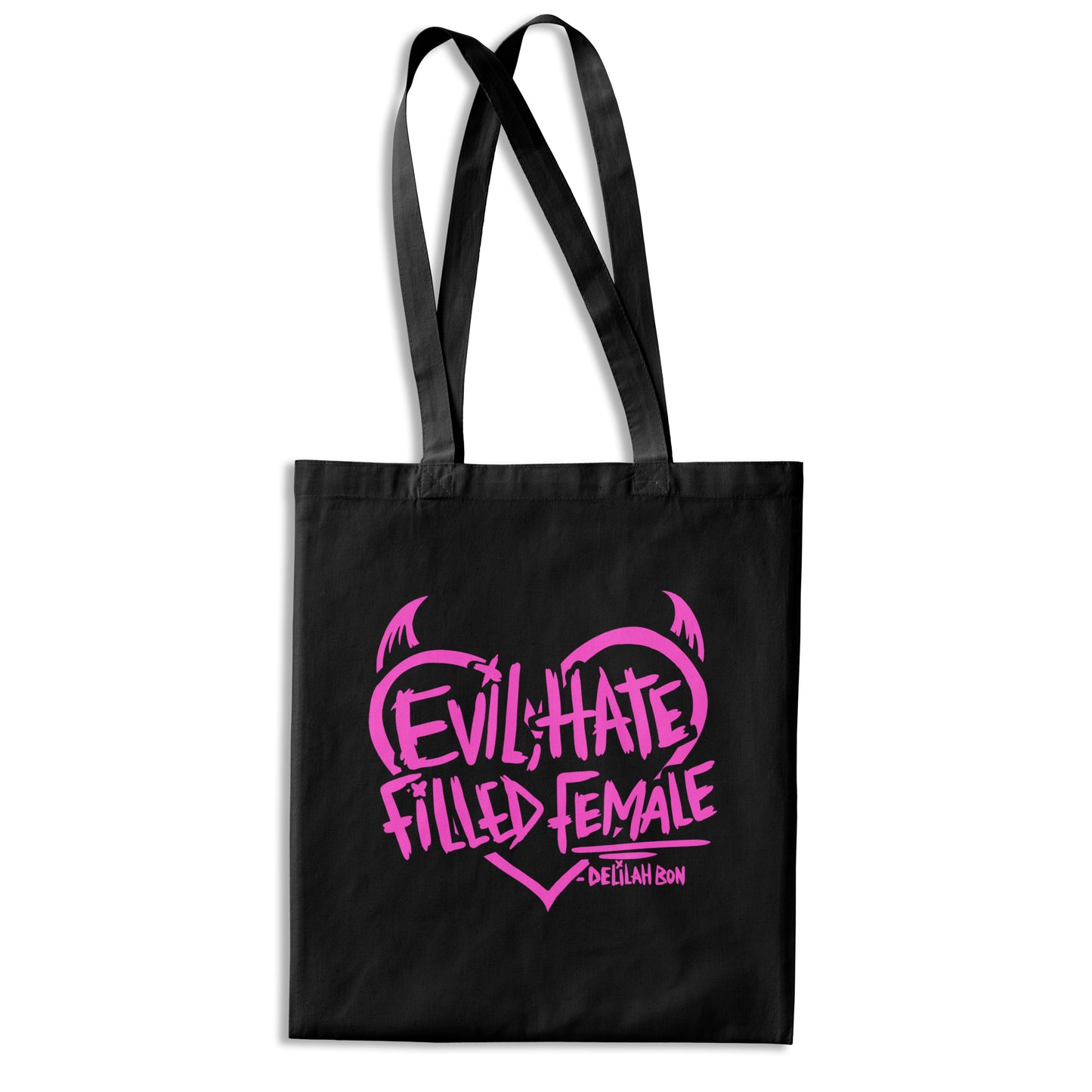 'Evil, Hate Filled Female' cotton bag