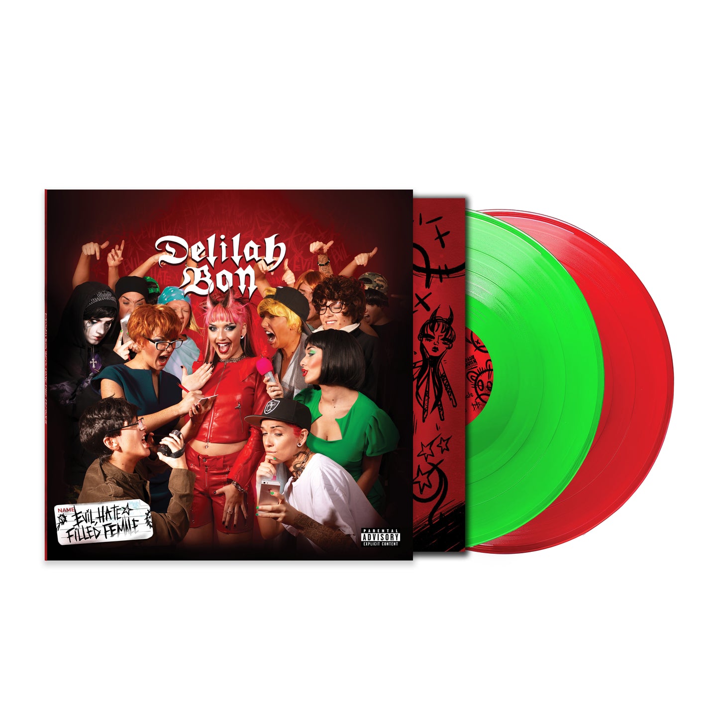Evil, Hate Filled Female Red/Green Double Gatefold Vinyl