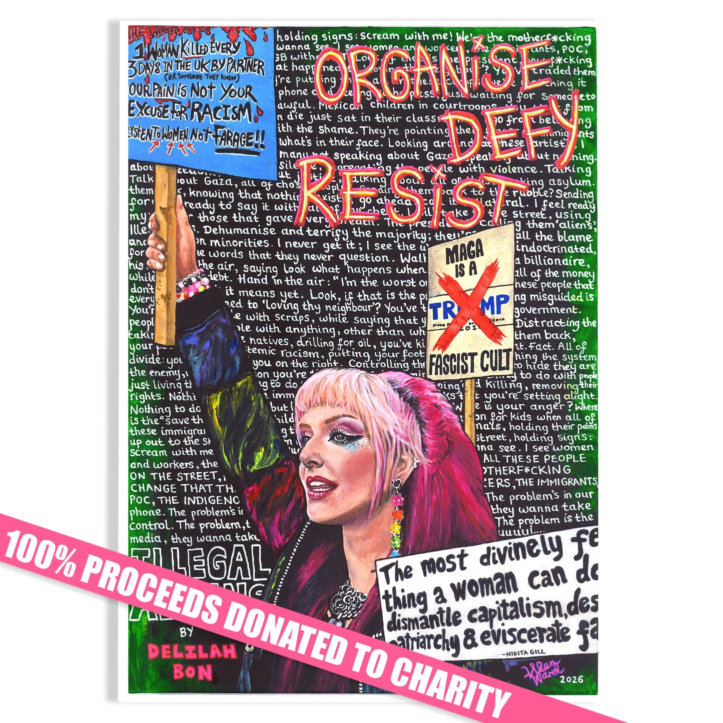 'ILLEGAL ALIENS' A4 Fan Art 100% Charity Donation *NEW*