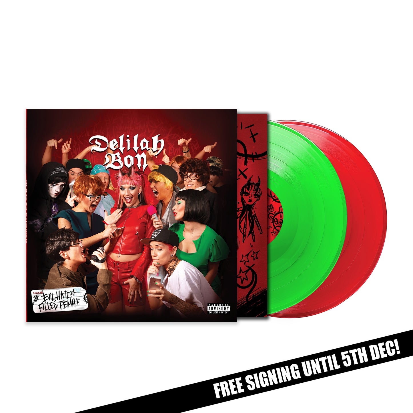 Evil, Hate Filled Female Red/Green Double Gatefold Vinyl