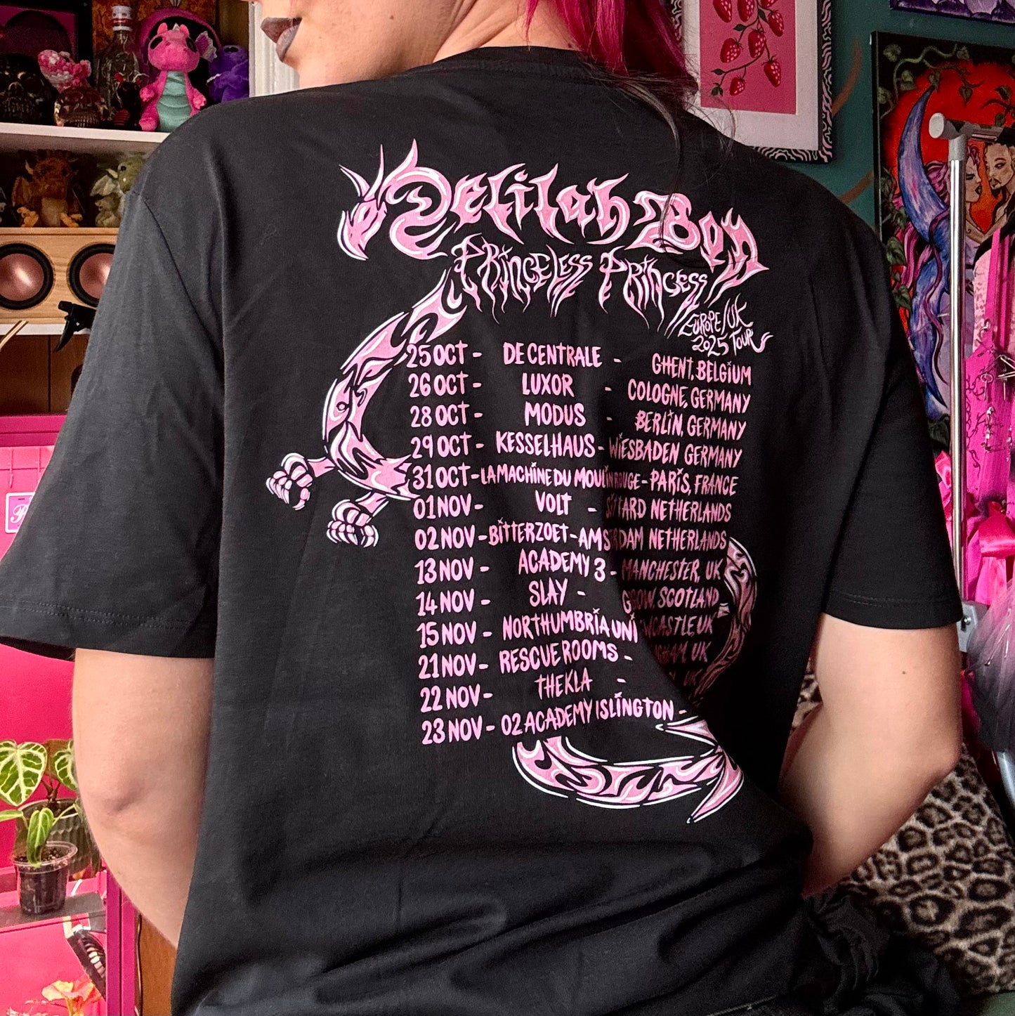 PRINCELESS PRINCESS TOUR DATES T-SHIRT 2025