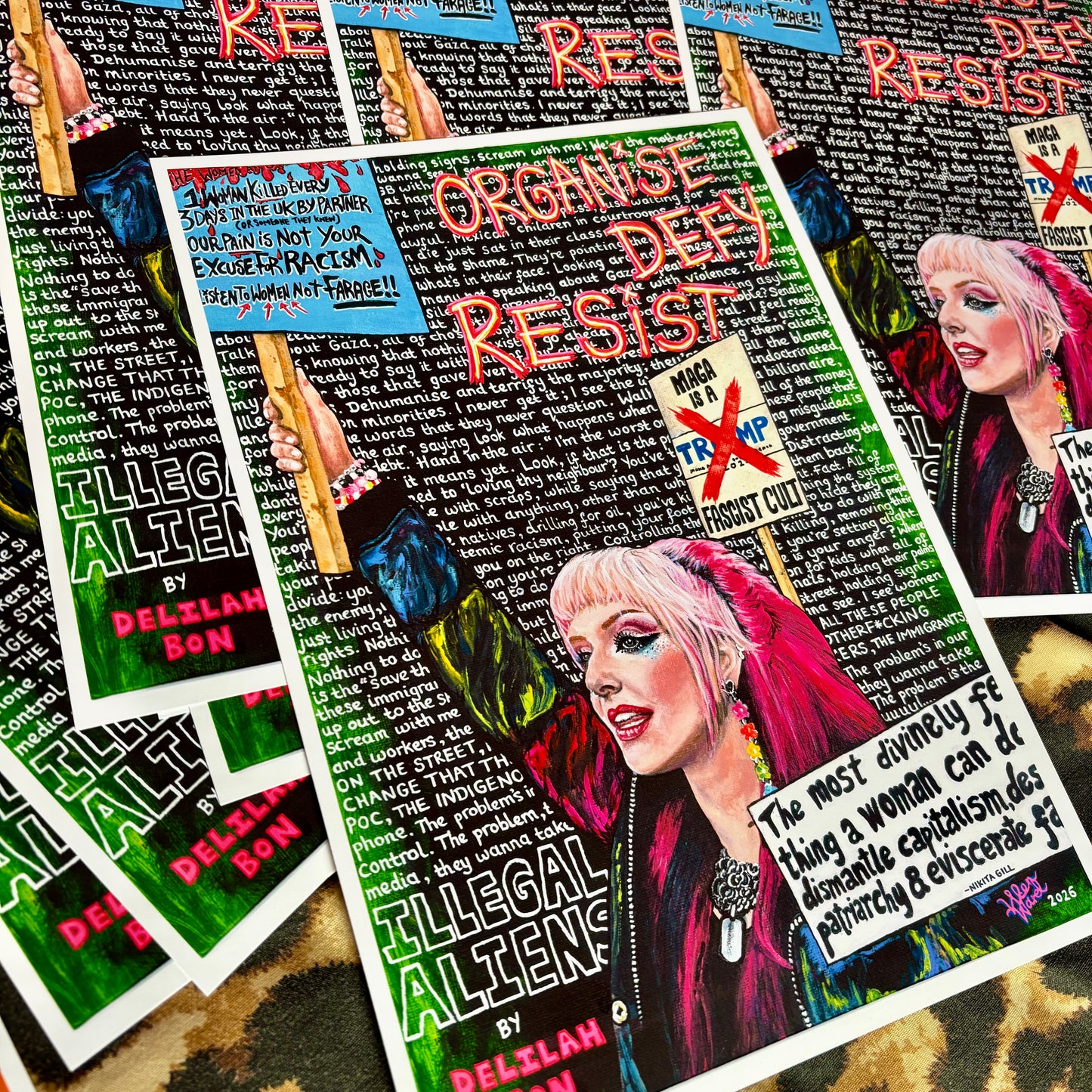 'ILLEGAL ALIENS' A4 Fan Art 100% Charity Donation *NEW*
