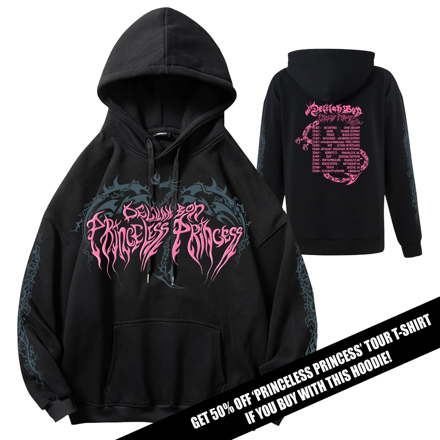PRINCELESS PRINCESS 'DRAGON' TOUR HOODIE