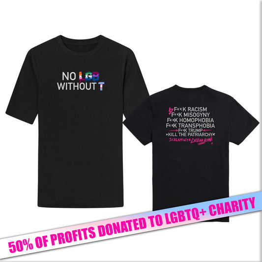 'NO LGB WITHOUT T' 🏳️‍🌈 Embroidery Crop Unisex (Pre-Order)