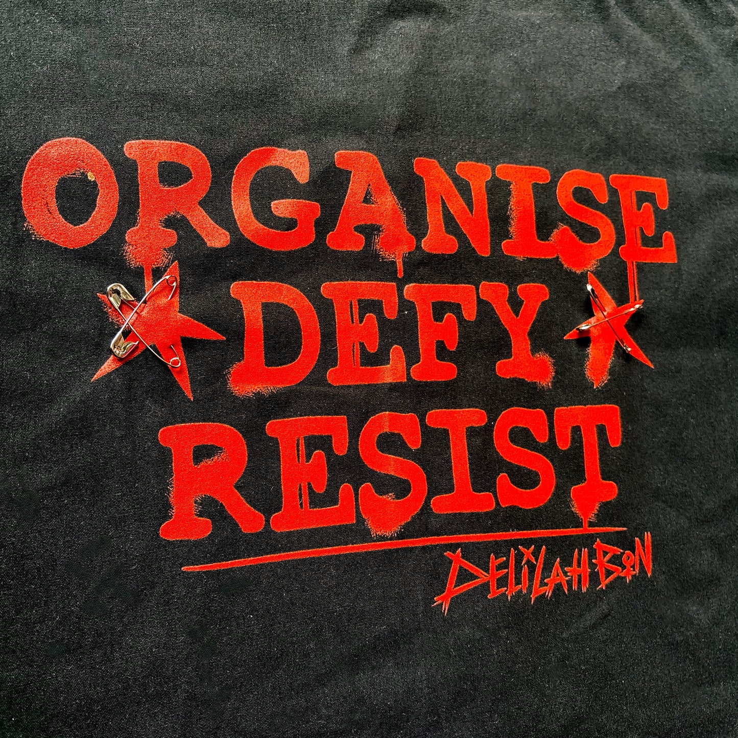'Organise, Defy, Resist' Cotton Tote Bag