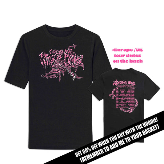PRINCELESS PRINCESS TOUR DATES T-SHIRT 2025