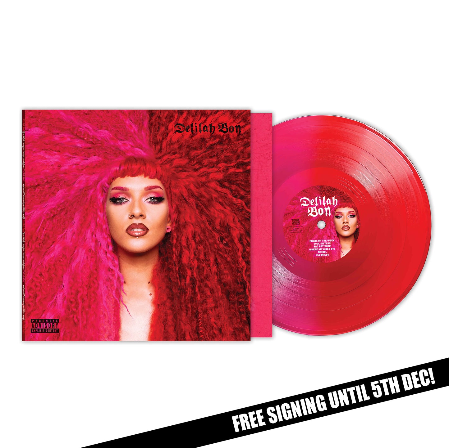 'Delilah Bon' (Red/Pink Vinyl) Debut Album